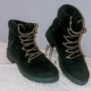 WOMEN'S MODERN REBEL BLACK HIKING BOOTS - SZ: 9